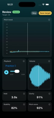 Review screen