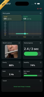 Practice with mouth camera